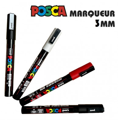 Marcador de tinta POSCA – ponta fina 1,2 mm em 4 cores