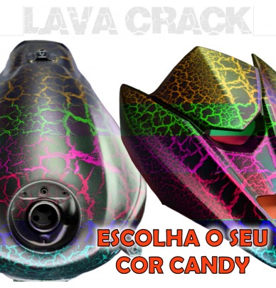 Kit completo de tinta Lava Crack para moto – cor à escolha